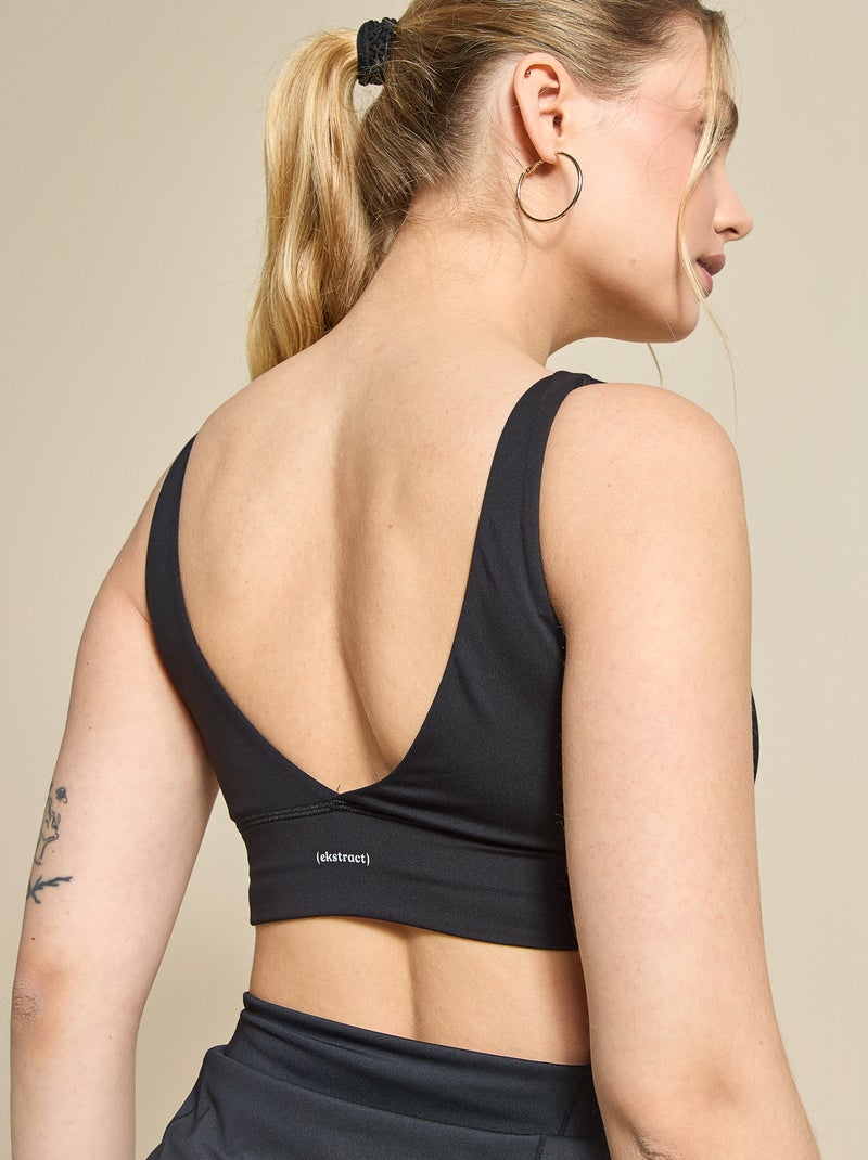 Brassière de sport maintien léger - (ekstract) Noir - Kiabi