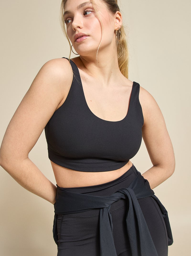 Brassière de sport maintien léger - (ekstract) Noir - Kiabi