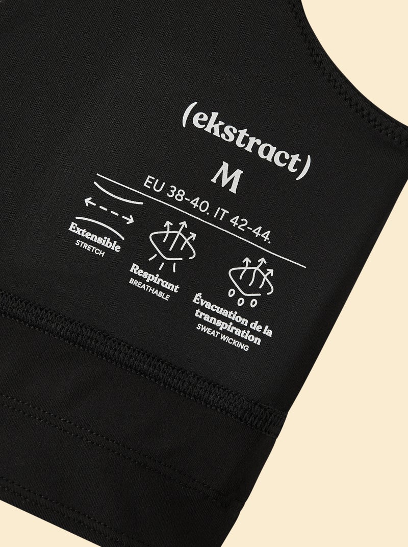 Brassière de sport maintien léger - (ekstract) Noir - Kiabi
