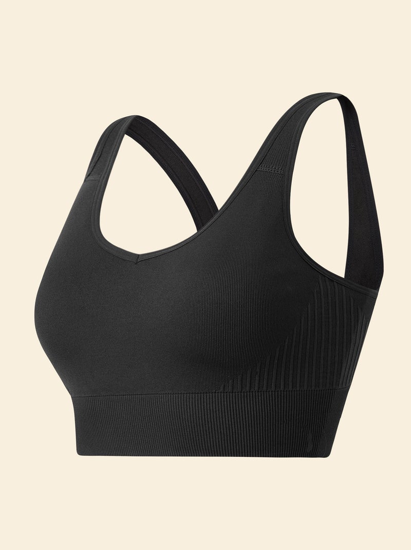Brassière de sport maintien léger - (ekstract) Noir - Kiabi