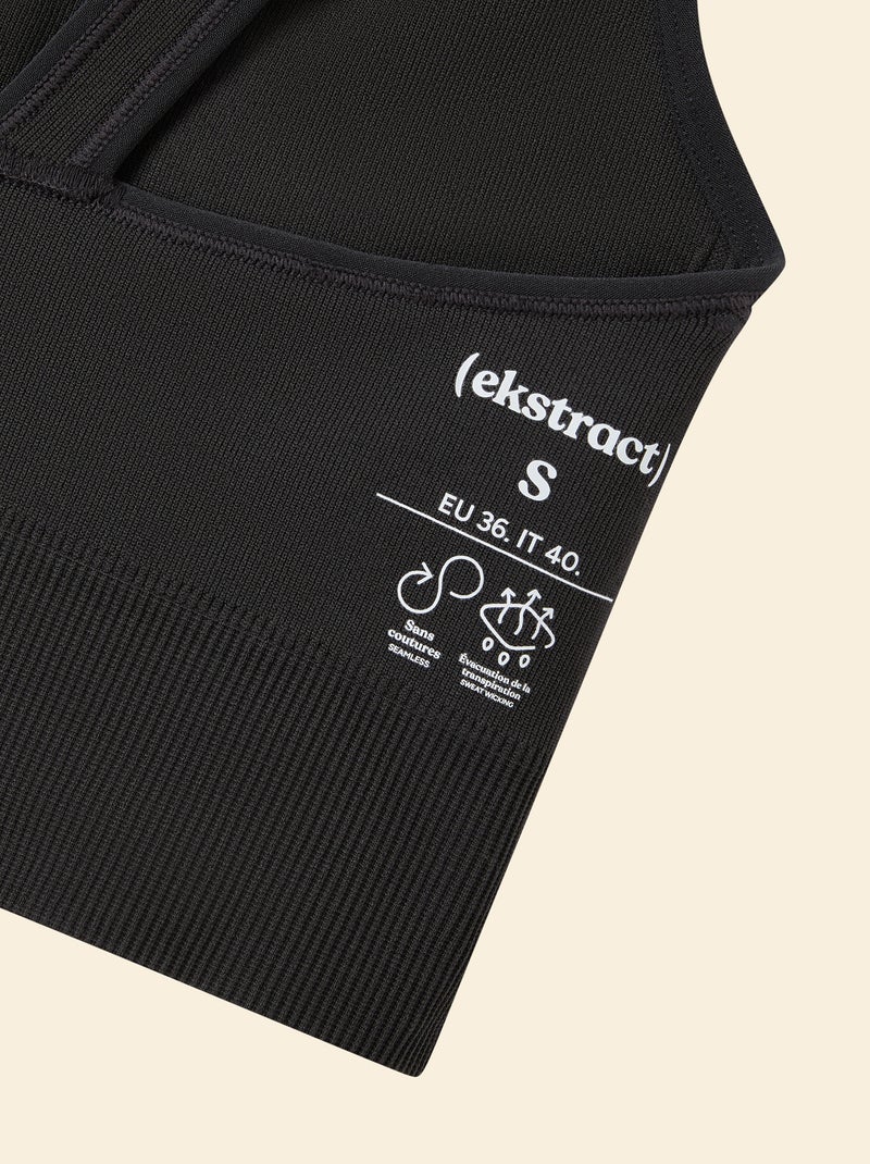 Brassière de sport maintien léger - (ekstract) Noir - Kiabi
