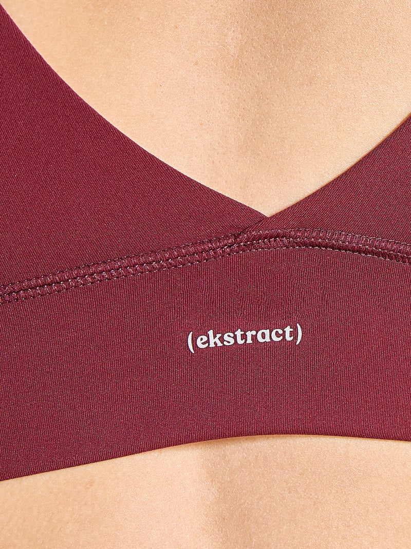 Brassière de sport maintien léger - (ekstract) Rouge - Kiabi
