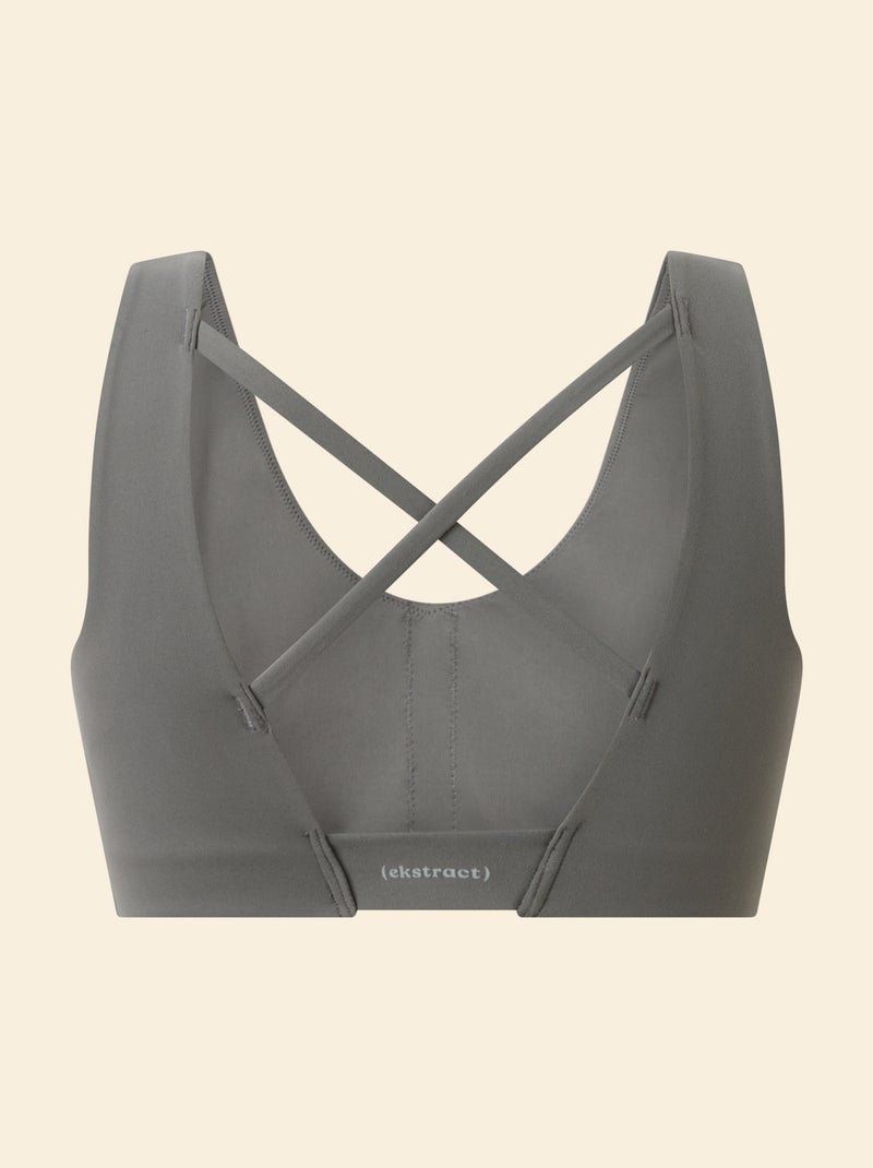 Brassière de sport maintien moyen - (ekstract) Gris - Kiabi