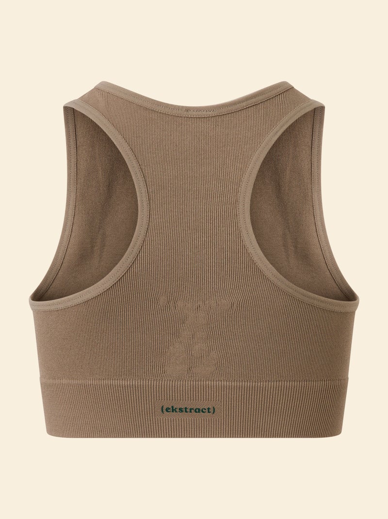 Brassière de sport maintien moyen sans couture - (ekstract) Beige - Kiabi