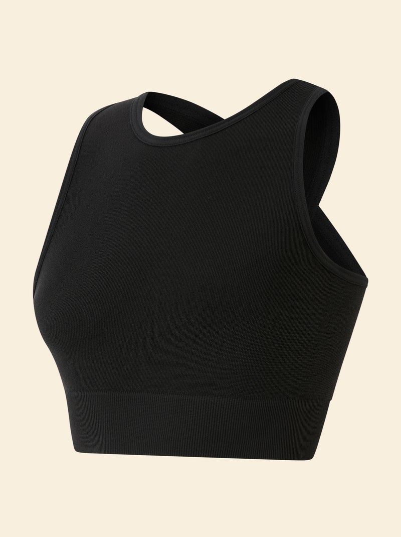 Brassière de sport maintien moyen sans couture - (ekstract) Noir - Kiabi
