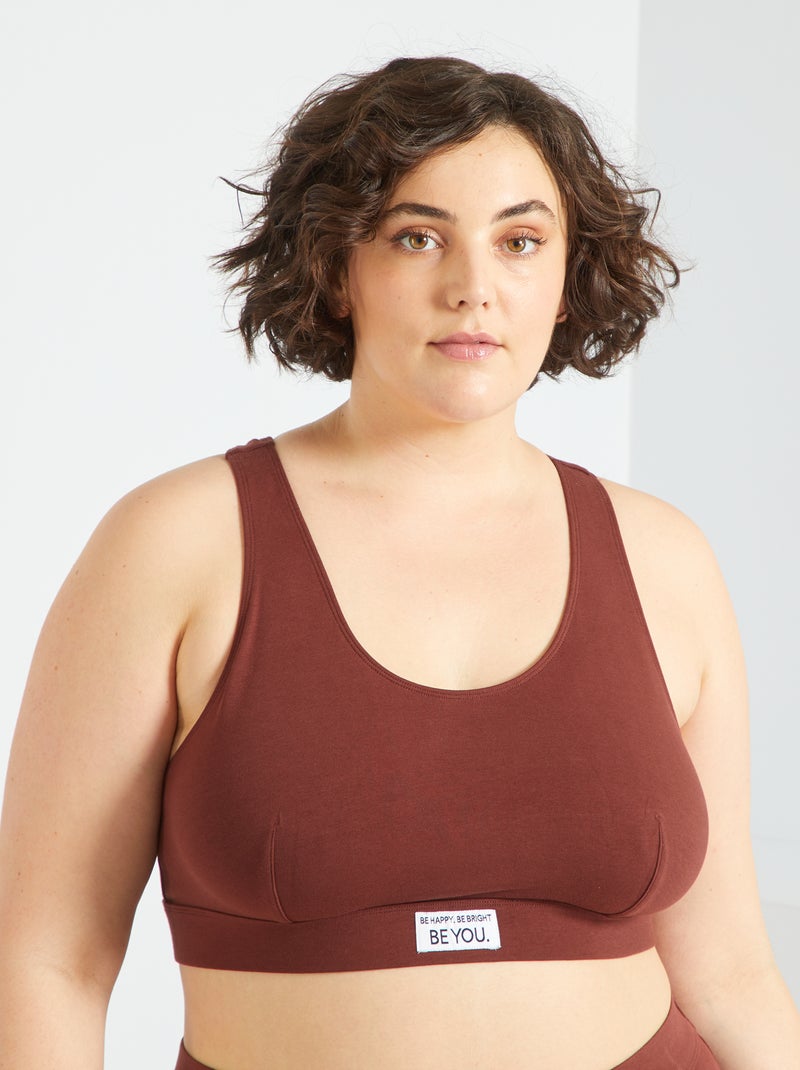 Brassière de sport Marron - Kiabi