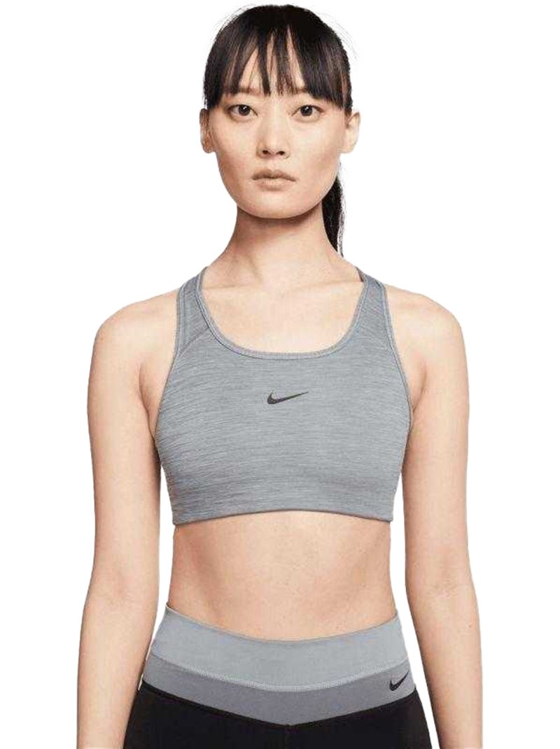 Brassière de sport motif/style swoosh - nike Gris - Kiabi