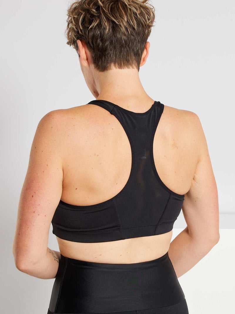 Brassière de sport post-opératoire microfibre noir - Kiabi