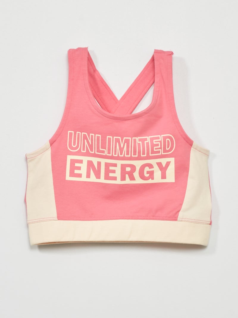 Brassière de sport Rose - Kiabi