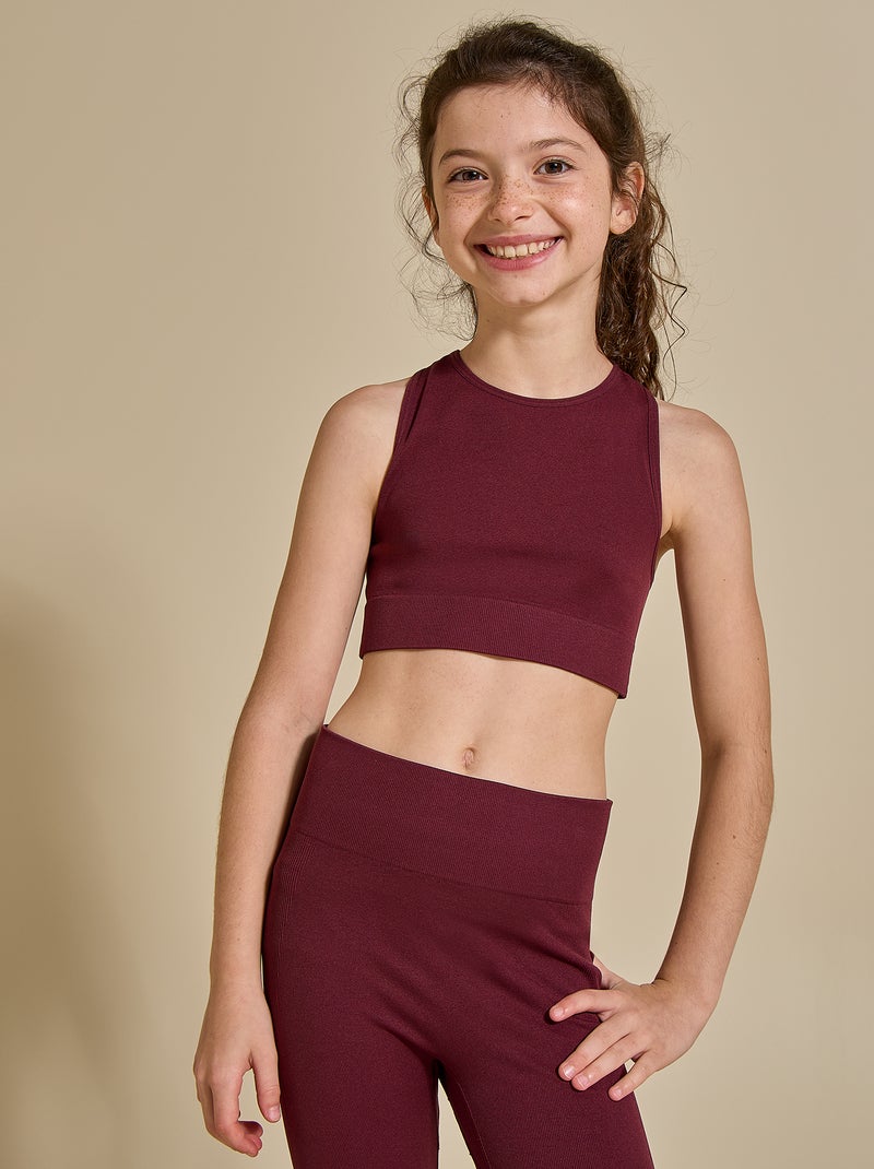 Brassière de sport sans couture - (ekstract) Rouge - Kiabi