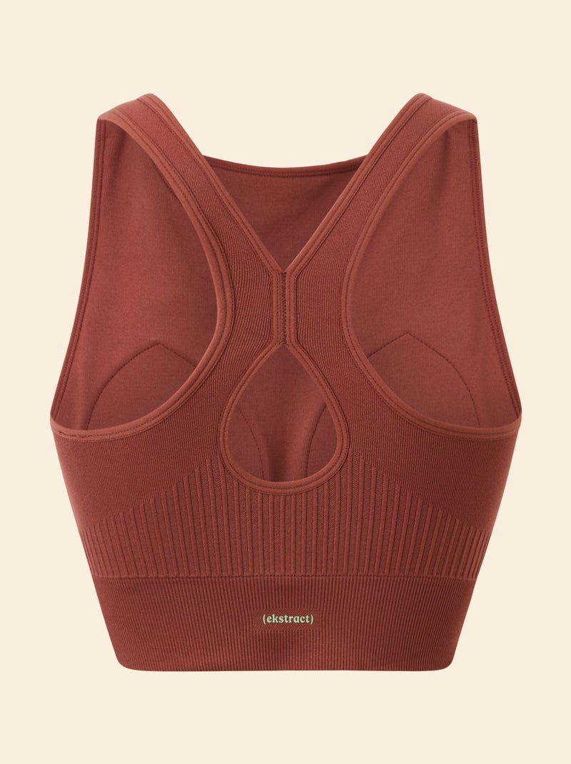 Brassière de sport sans coutures - (ekstract) Marron - Kiabi