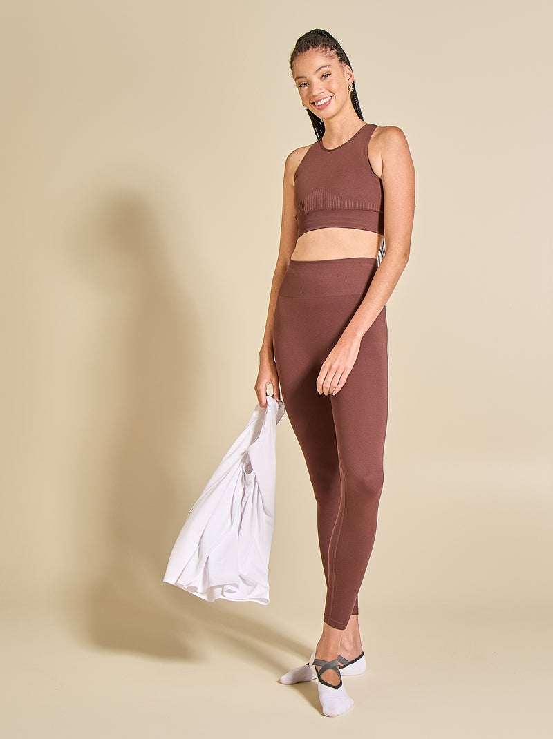 Brassière de sport sans coutures - (ekstract) Marron - Kiabi