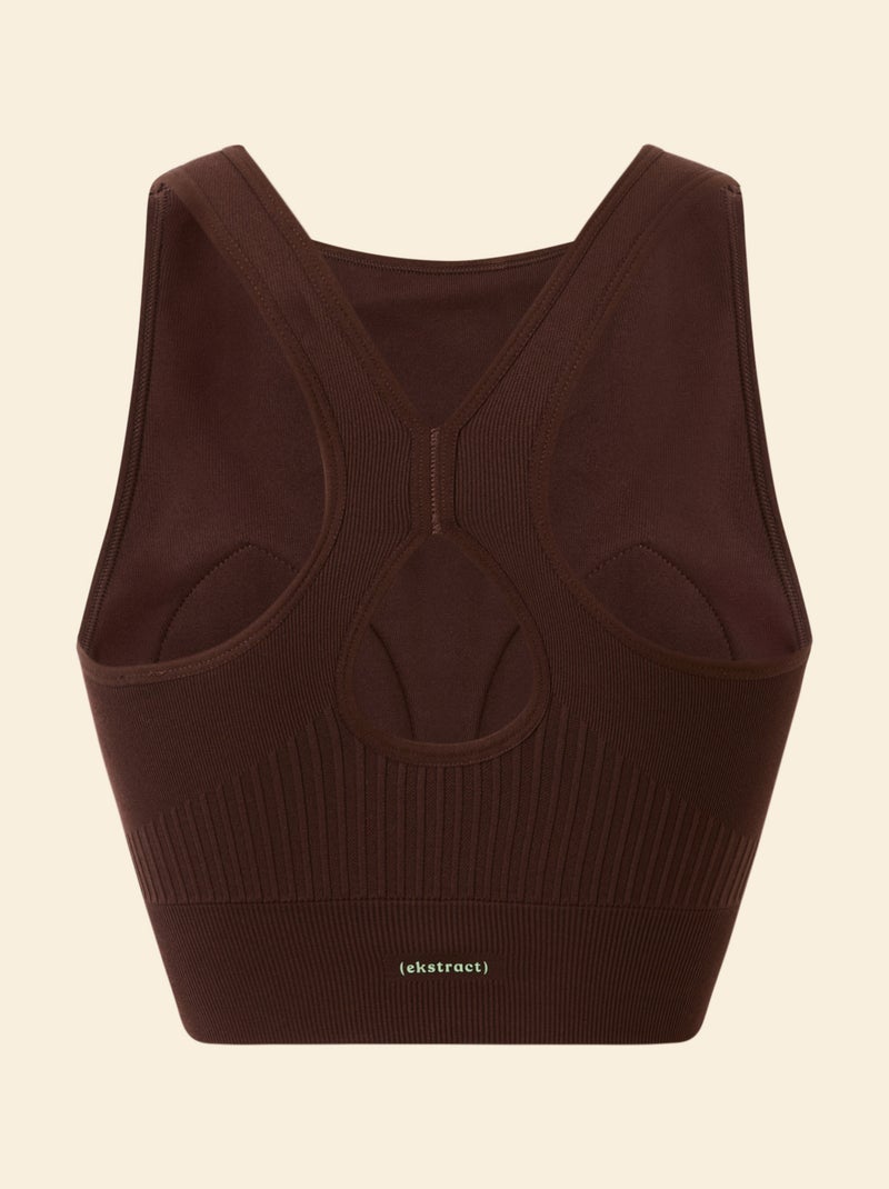 Brassière de sport sans coutures - (ekstract) Marron - Kiabi