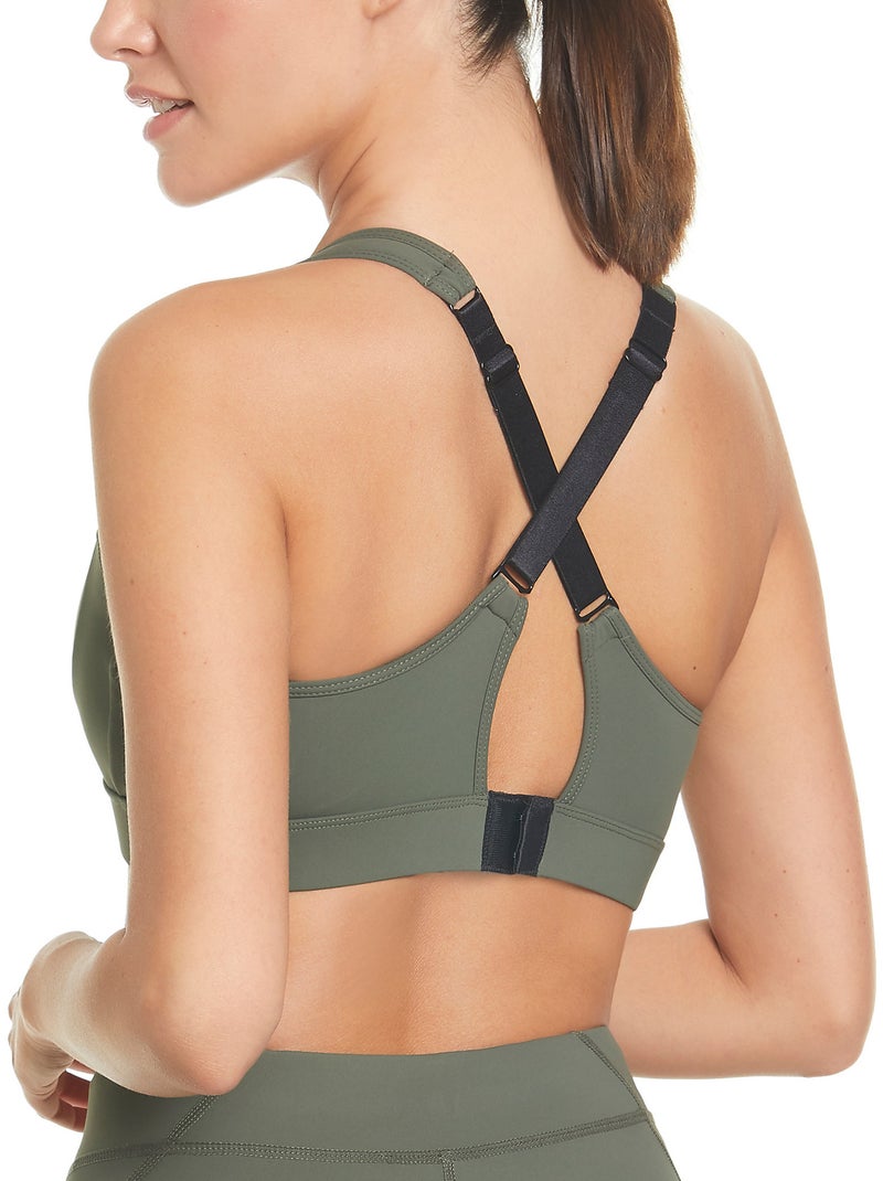 Brassière de sport Tech ST3 Kaki - Kiabi