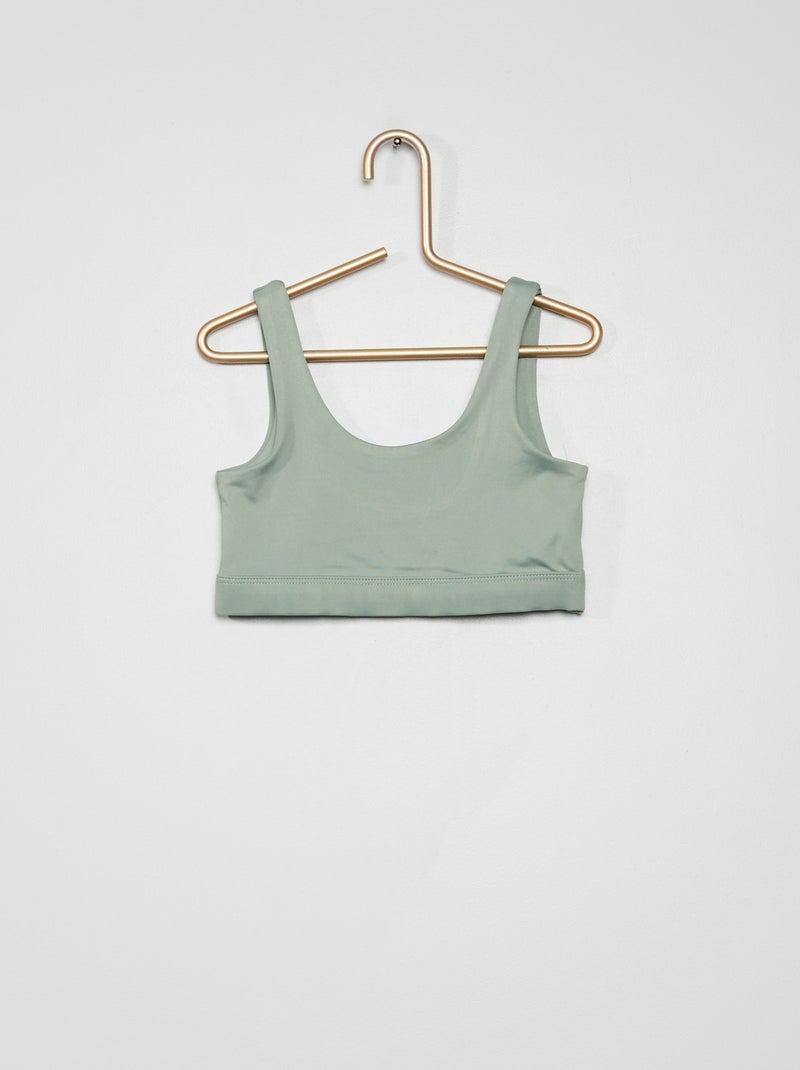 Brassière de sport vert - Kiabi