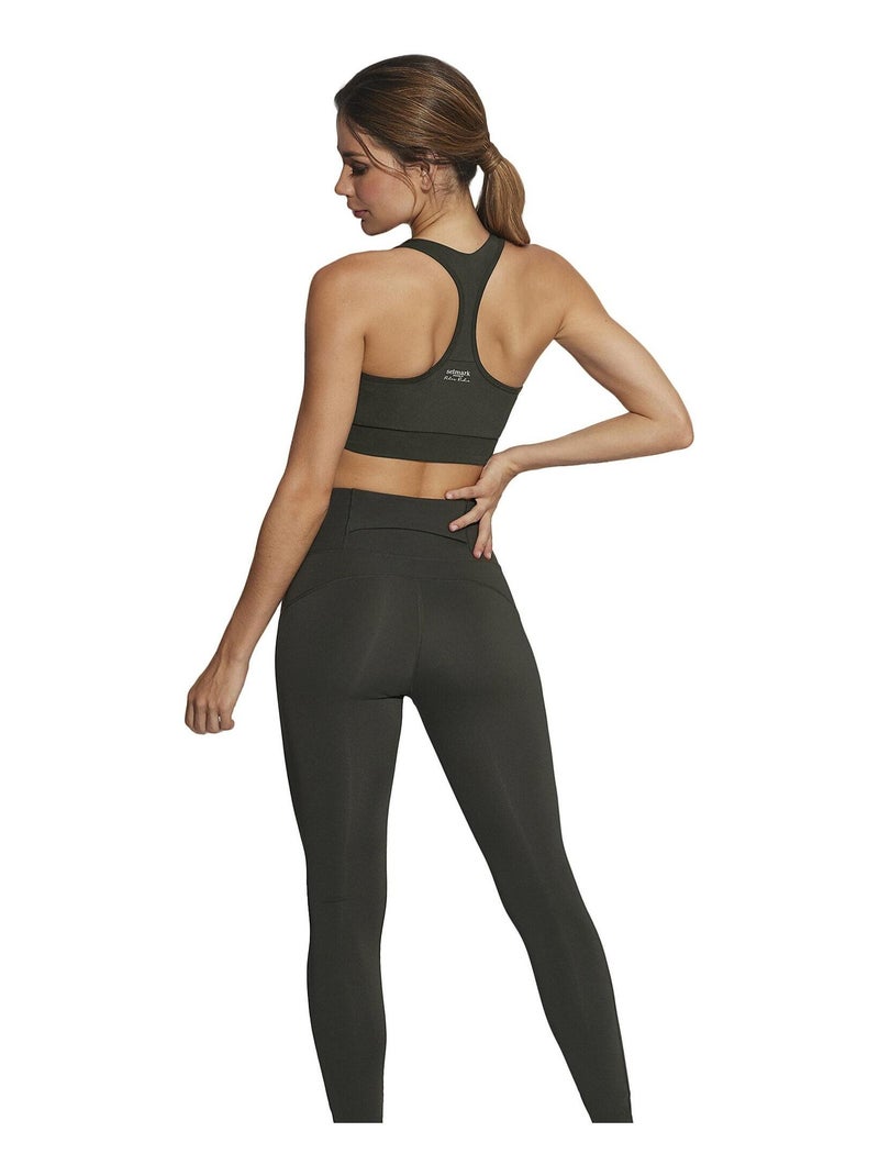 Brassière de sport zippée Tech ST5 Vert - Kiabi