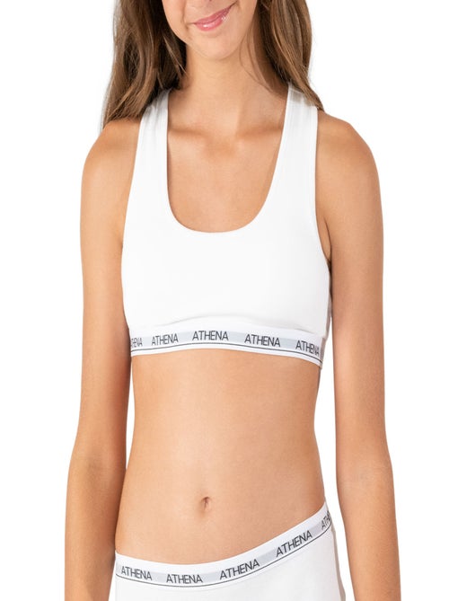 Brassière dos nageur Coton Ultra Doux Athena Fille - Kiabi