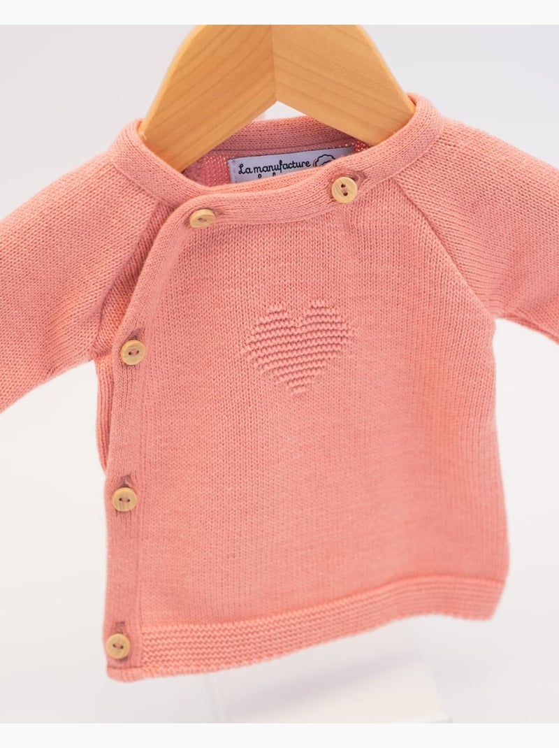 Brassière en coton avec cœur Rose - Kiabi