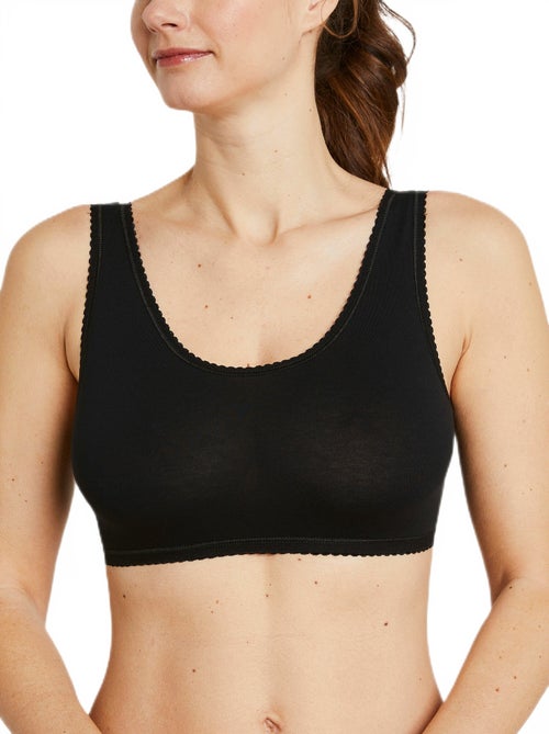 Brassière en coton extensible - Kiabi