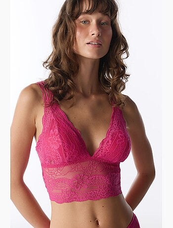 Brassière en dentelle avec coques amovibles penti