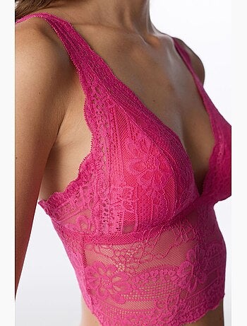 Brassière en dentelle avec coques amovibles penti