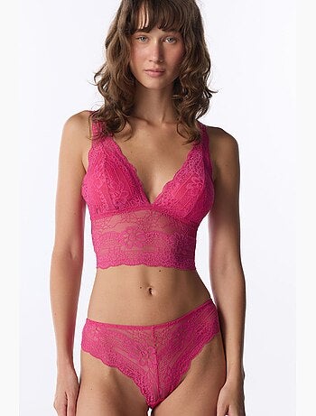 Brassière en dentelle avec coques amovibles penti