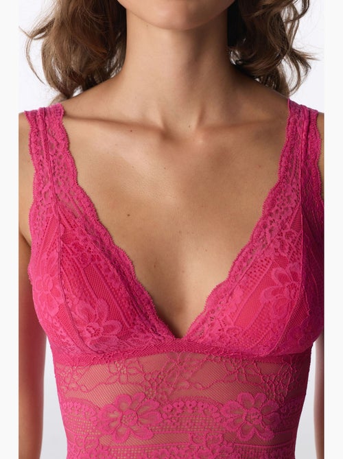 Brassière en dentelle avec coques amovibles penti - Kiabi