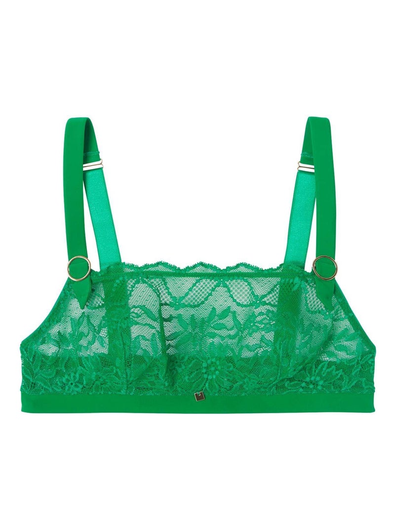 Brassière en dentelle française TOKYO - Camille Cerf & Pomm'Poire Vert - Kiabi