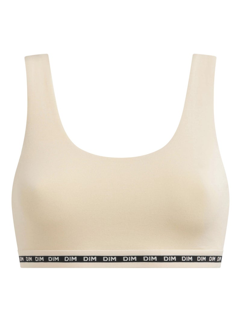 Brassière en microfibre Icons Essentiel Blanc cassé - Kiabi