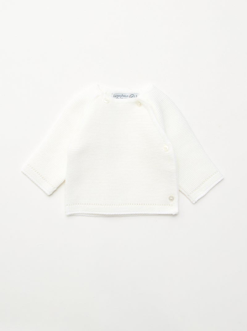 Brassière en tricot 'La manufacture de Layette' Blanc - Kiabi