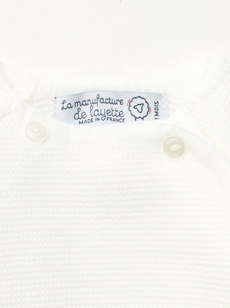 Brassière en tricot 'La manufacture de Layette' Blanc - Kiabi