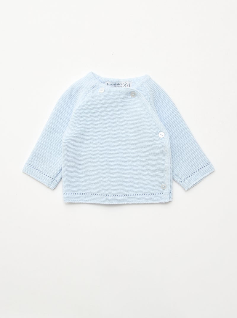 Brassière en tricot 'La manufacture de Layette' Bleu - Kiabi