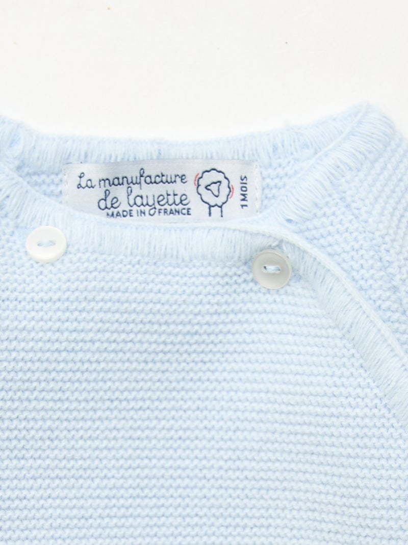 Brassière en tricot 'La manufacture de Layette' Bleu - Kiabi