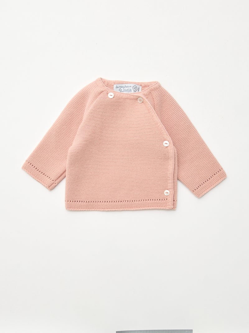 Brassière en tricot 'La manufacture de Layette' Rose - Kiabi