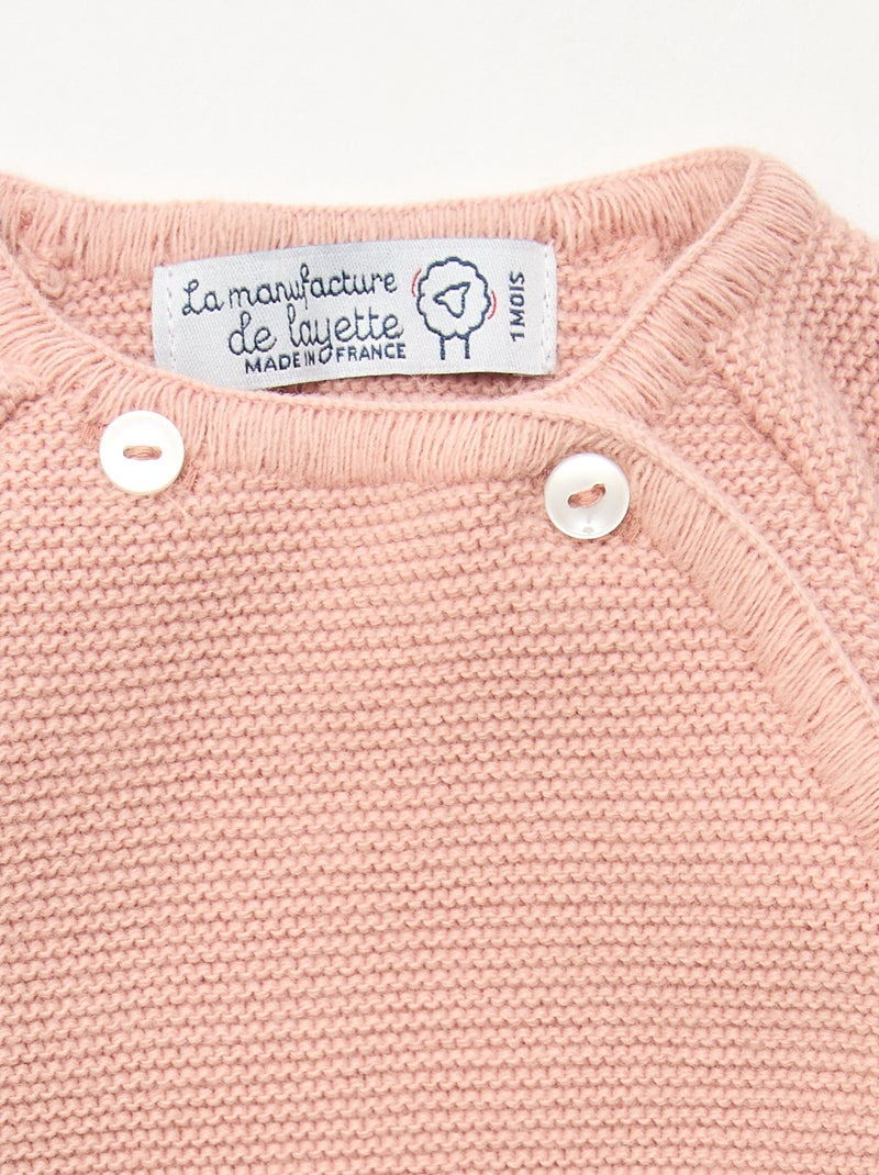 Brassière en tricot 'La manufacture de Layette' Rose - Kiabi