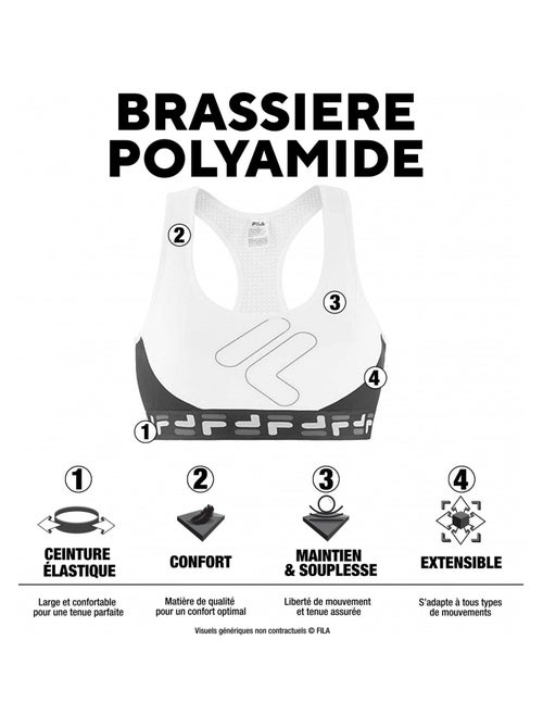 Brassière femme bicolore FU6110 Fila - Kiabi