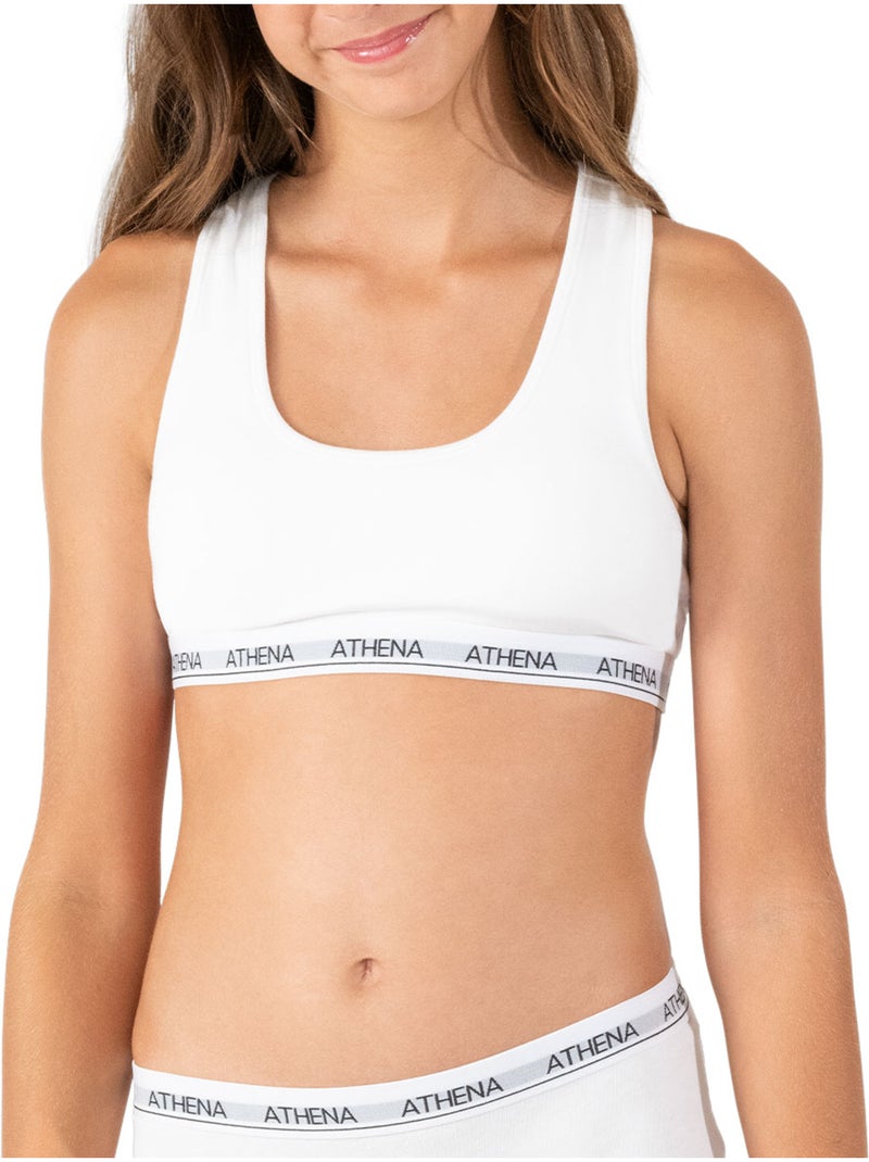 Brassière fille coton ultra doux athena fille Blanc - Kiabi