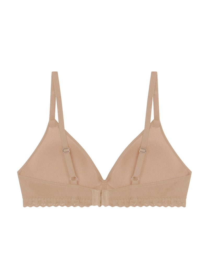 Brassière fille paddé sans armatures Daily Micro Beige - Kiabi