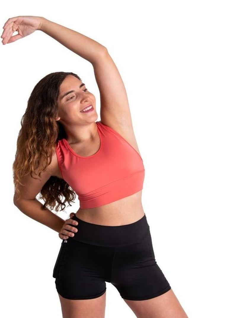 Brassière Fitness Maintien élevé Corail, Halasana Noir Noir - Kiabi