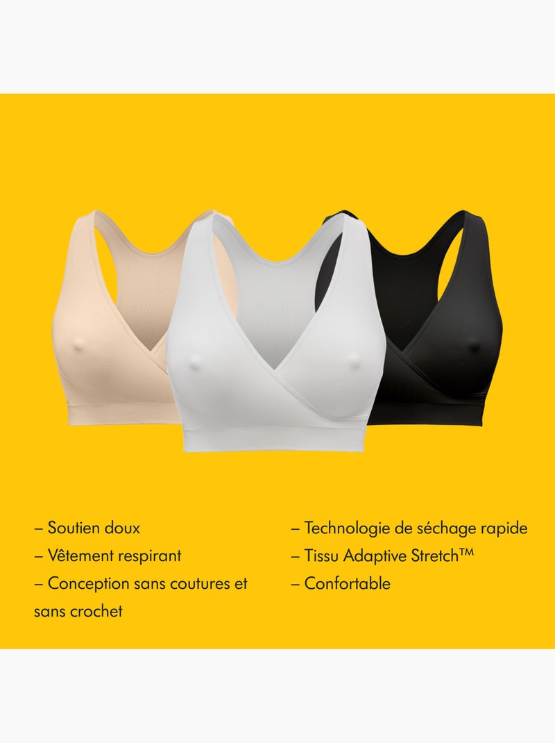 Brassière grossesse et allaitement Medela Keep Cool - Brassière de nuit, respirante et sans coutures Blanc - Kiabi