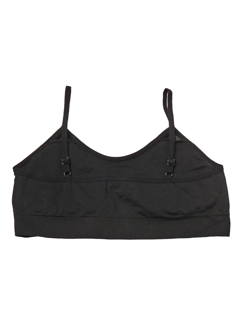 Brassière invisible microfibre sans coutures Noir - Kiabi