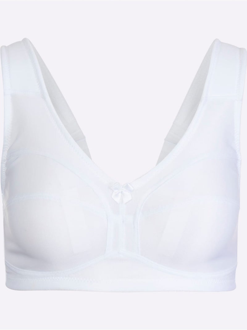 Brassière Large Sans Armatures - Witt - Lot de 2 Blanc - Kiabi