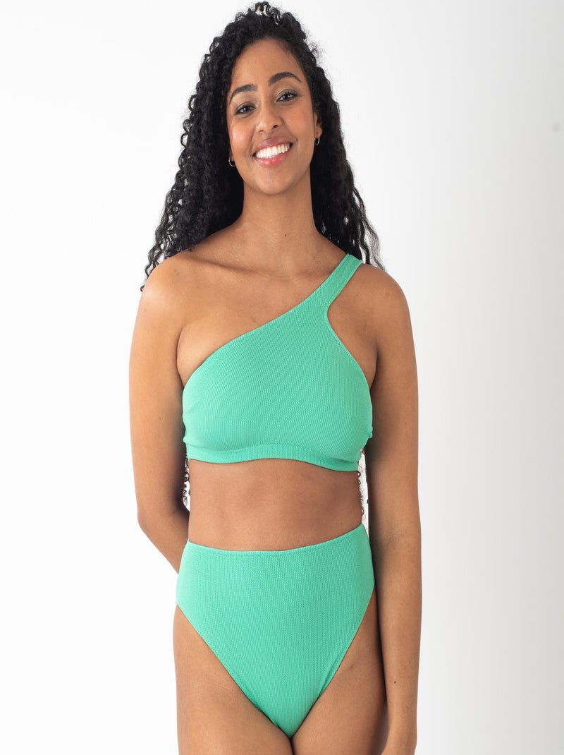 Brassiere maille gaufree one shoul Gala - RougeGorge Lingerie Vert d'eau - Kiabi