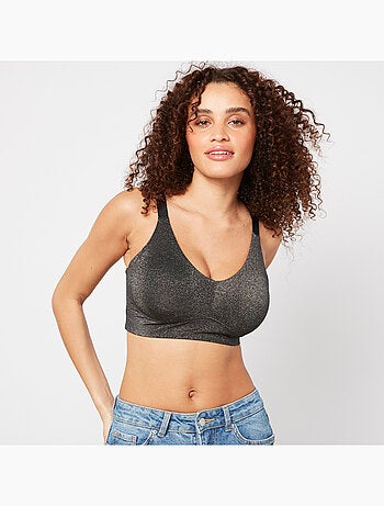 Brassiere maille pailletee noire Glow - RougeGorge Lingerie