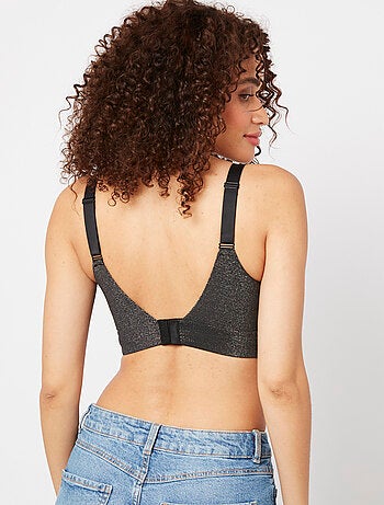 Brassiere maille pailletee noire Glow - RougeGorge Lingerie