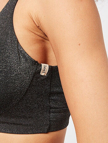 Brassiere maille pailletee noire Glow - RougeGorge Lingerie