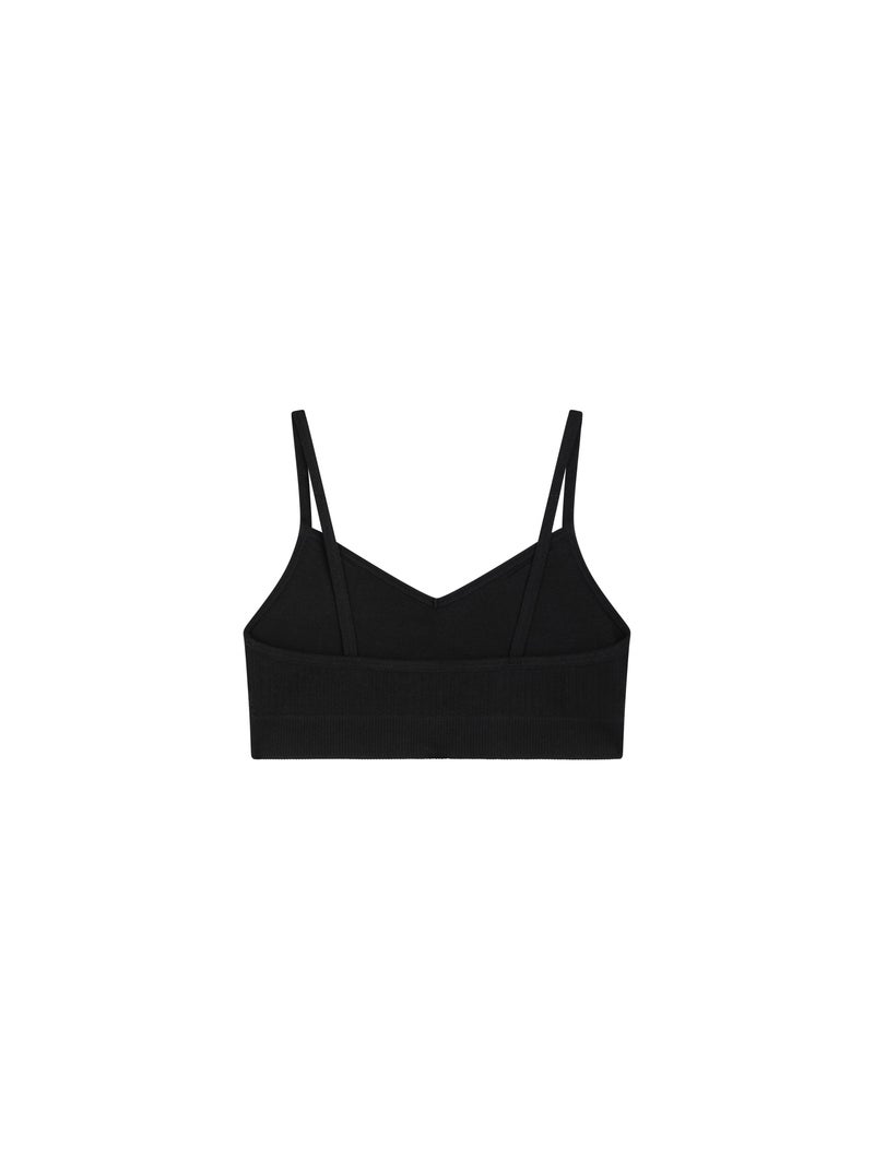 Brassière microfibre fille sans coutures Seamless Noir - Kiabi