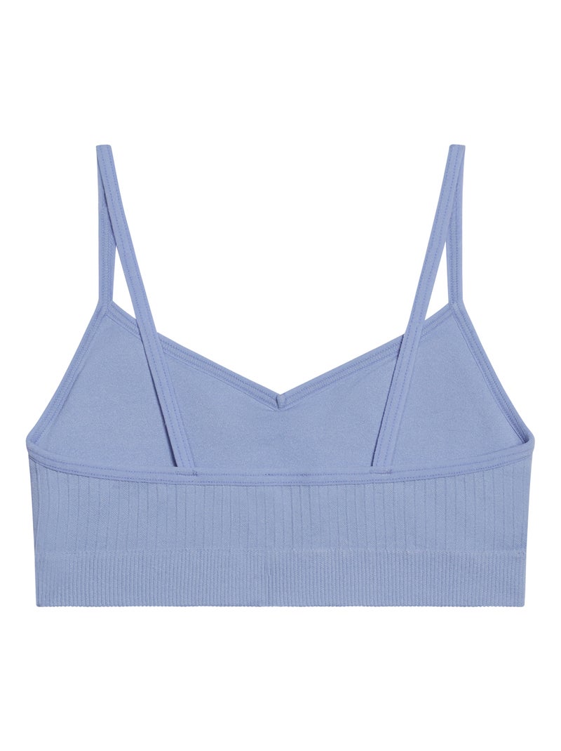 Brassière microfibre sans coutures Seamless Bleu anthracite - Kiabi