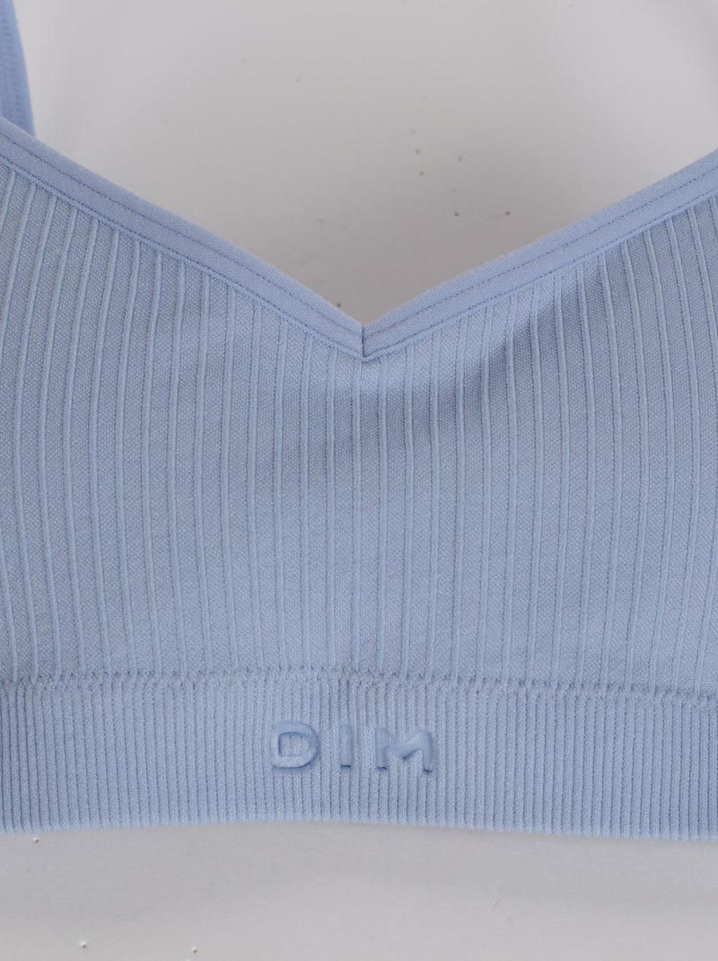 Brassière microfibre sans coutures Seamless Bleu anthracite - Kiabi