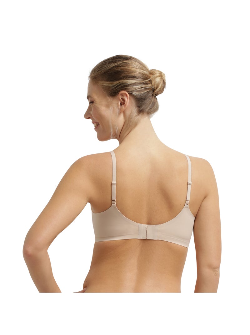 Brassière paddé sans armatures Invisible Beige - Kiabi
